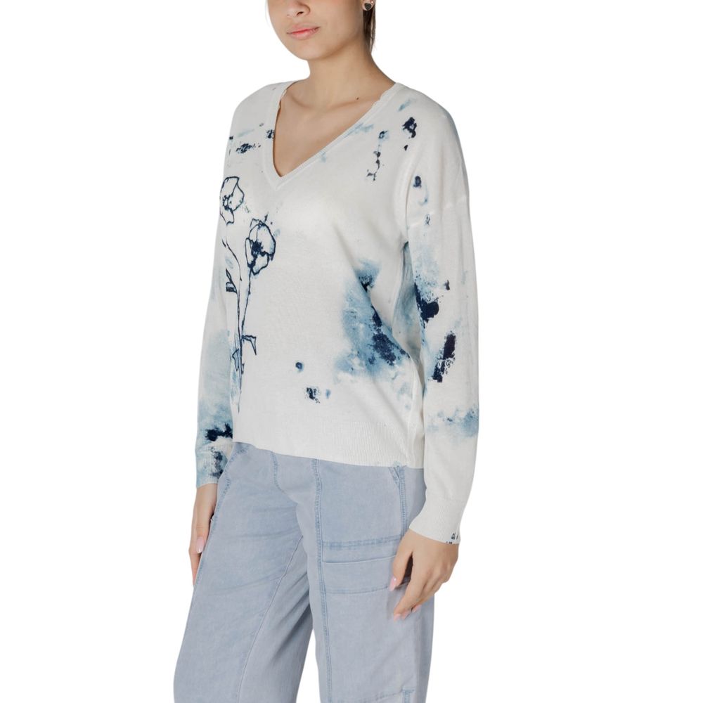 Desigual White Viscose Sweatshirt