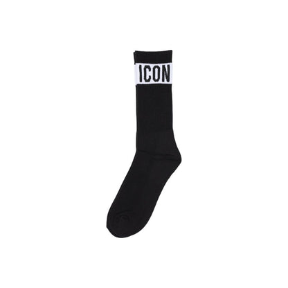 Icon Black Cotton Socks
