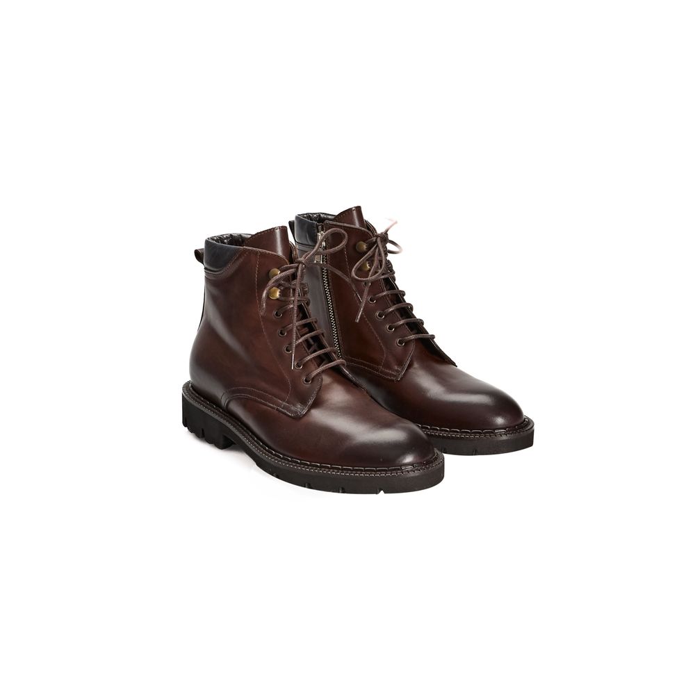 Roberto Pepe Luxury Brown Calfskin Boot