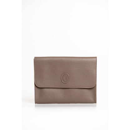 Trussardi Brown Polyester Clutch Bag