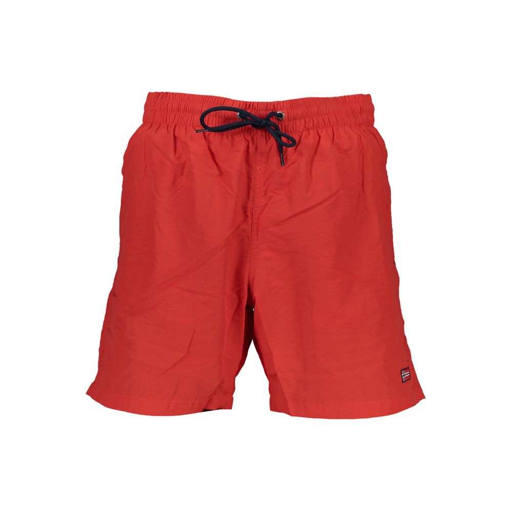 Norway 1963 Red Polyamide Swimwear with elastic waistband and pockets