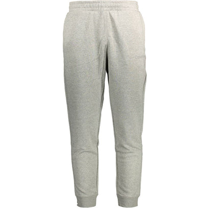 Calvin Klein Gray Cotton Pant, sports trousers with elastic waist and laces, two pockets, logo print