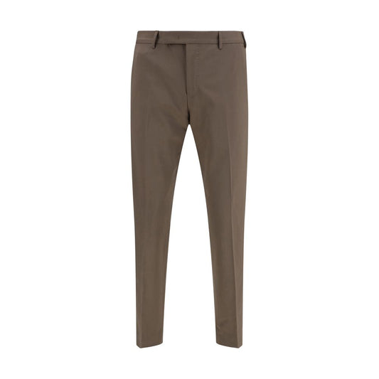 PT Torino Brown Fleece Wool Casual Pants