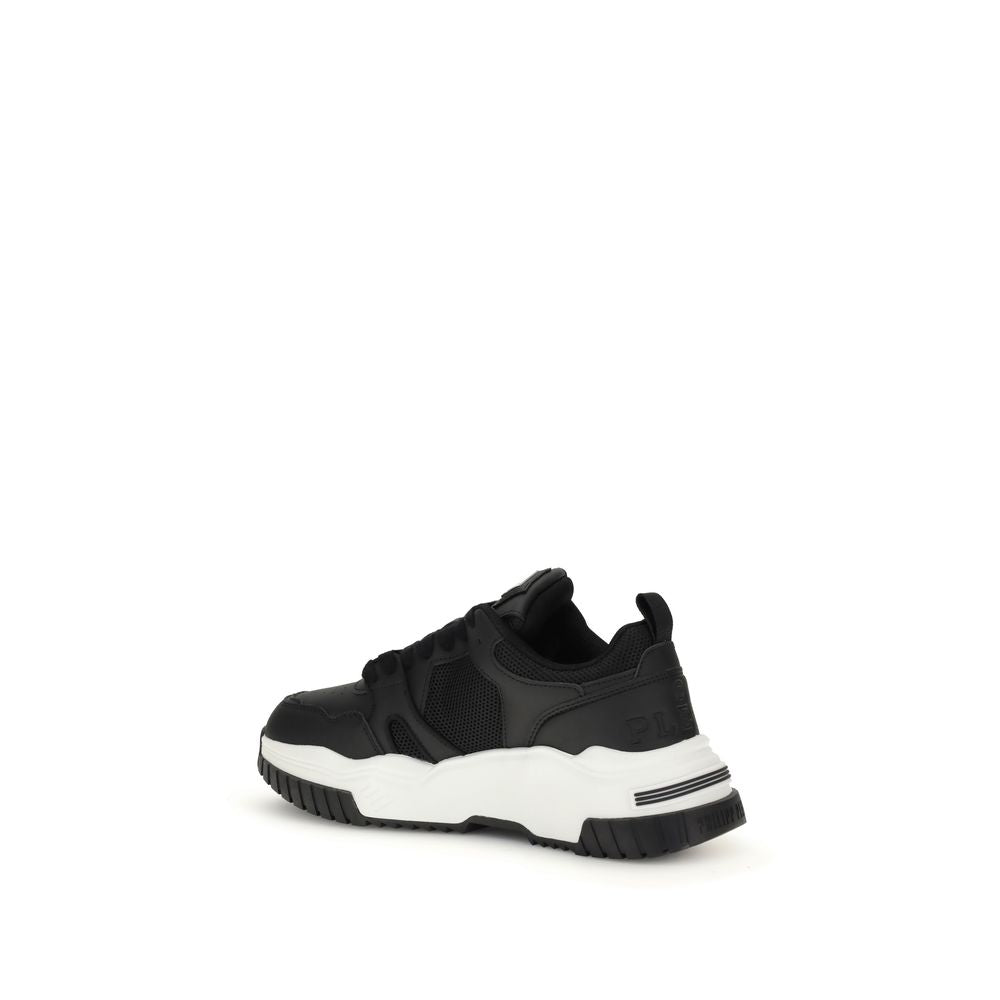 Philipp Plein Black Polyester Athletic Sneakers