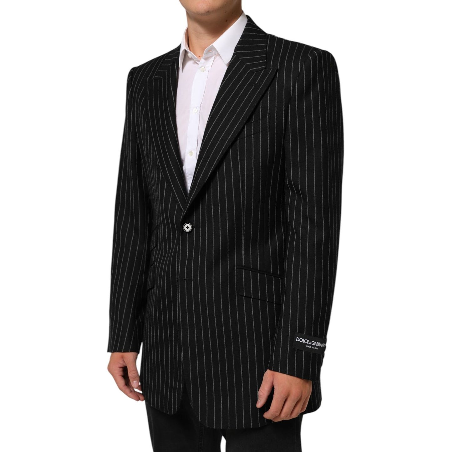 Dolce & Gabbana Dark Gray Stripes 2 Buttons Suit Jacket Blazer
