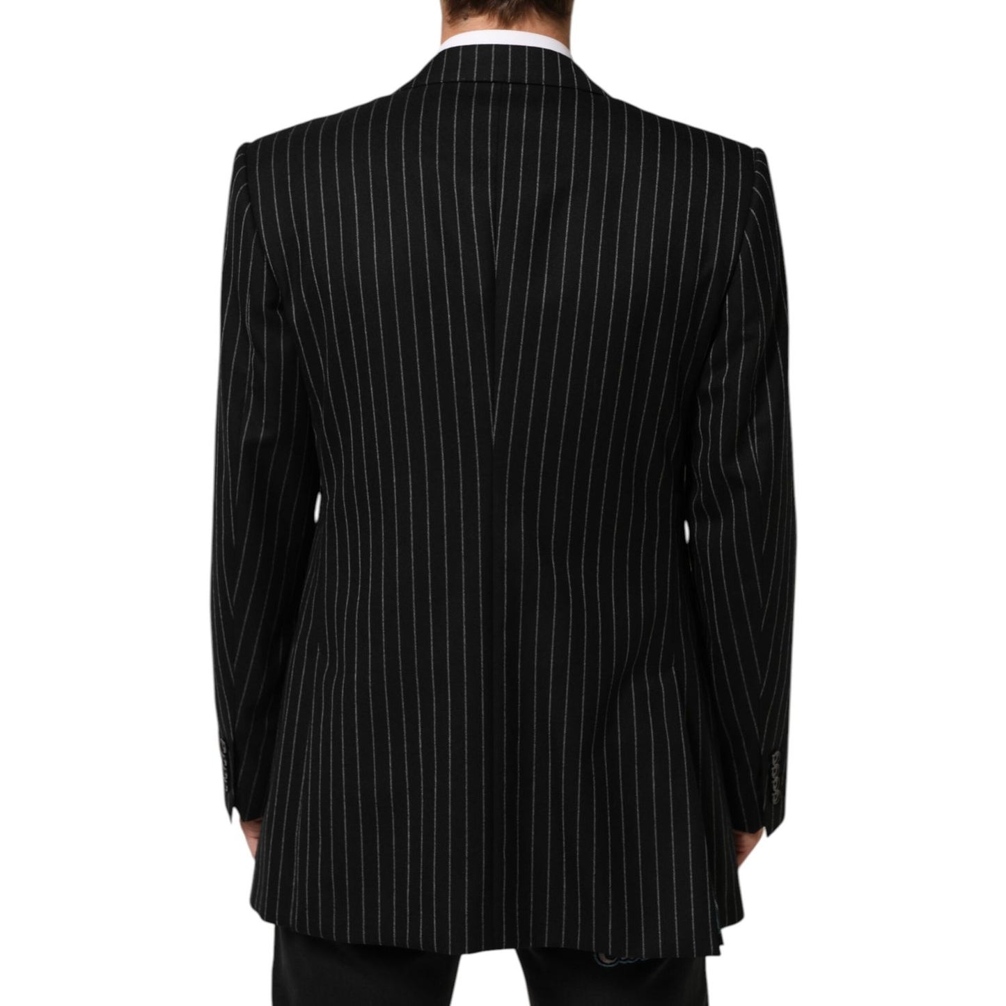 Dolce & Gabbana Dark Gray Stripes 2 Buttons Suit Jacket Blazer