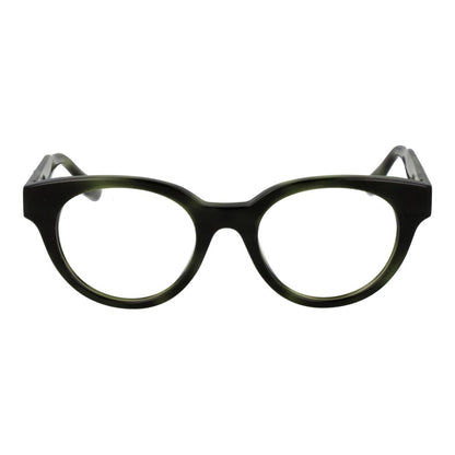 Trussardi Green Acetate Glasses (Frames) full-rim unisex design, green acetate material with spring hinge, demo lenses included with branded case.