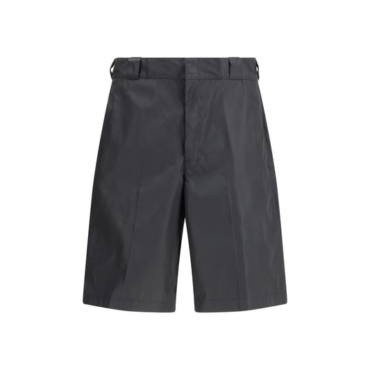 Prada Black Recycled Polyamide Bermuda Shorts 1728,72470364320,Bermuda - Shorts - Clothing,Black,Clothing,IT48 | M,IT50 | L,Men,New with tags,Prada,Shorts - Clothing