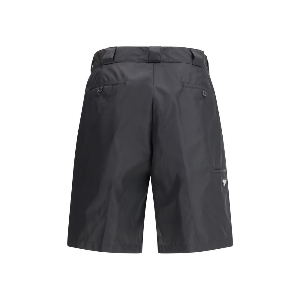 Prada Black Recycled Polyamide Bermuda Shorts 1728,72470364320,Bermuda - Shorts - Clothing,Black,Clothing,IT48 | M,IT50 | L,Men,New with tags,Prada,Shorts - Clothing