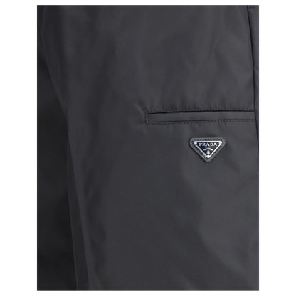 Prada Black Recycled Polyamide Bermuda Shorts 1728,72470364320,Bermuda - Shorts - Clothing,Black,Clothing,IT48 | M,IT50 | L,Men,New with tags,Prada,Shorts - Clothing