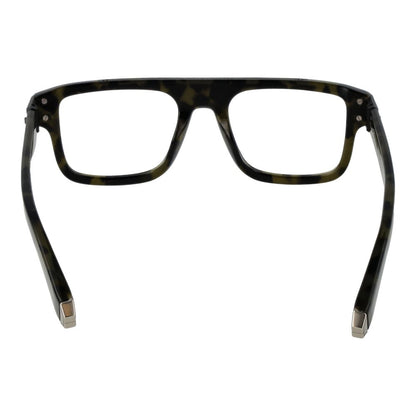 Philipp Plein Green Titanium Glasses (Frames), square full-rim design for men. Green titanium frame, demo plastic lenses, 145mm temples.