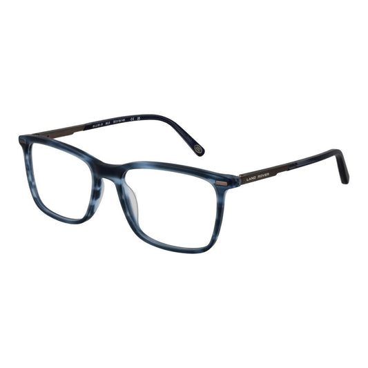 Land Rover Blue Acetate & Metal Glasses (Frames) for men, rectangle style with full-rim design, 55-18-145 size, springs, no lens effects.