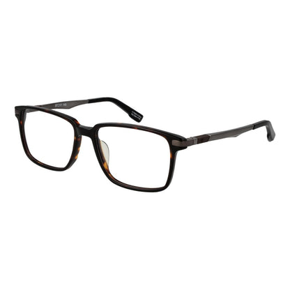 Spy Brown Plastic Glasses (Frames) for men with full-rim square design, brown plastic frame, and demo lenses, includes branded soft case.