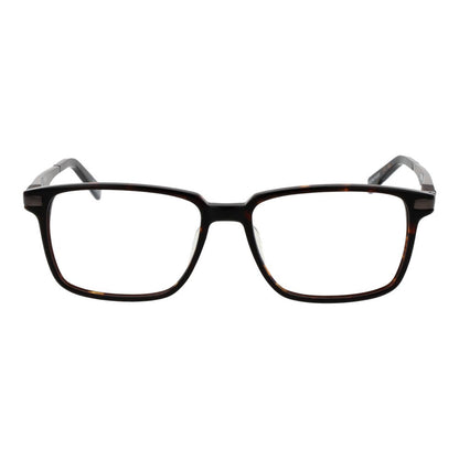 Spy Brown Plastic Glasses (Frames) for men, full-rim square design with brown plastic frame, size 57-17-145, includes branded soft case.
