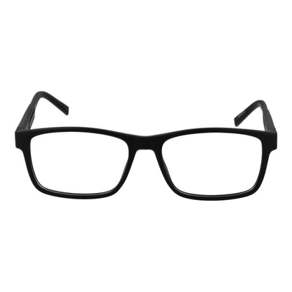 Tommy Hilfiger Black Polyamide Glasses (Frames), full-rim rectangle style with plastic demo lenses, ideal for men, includes branded case.