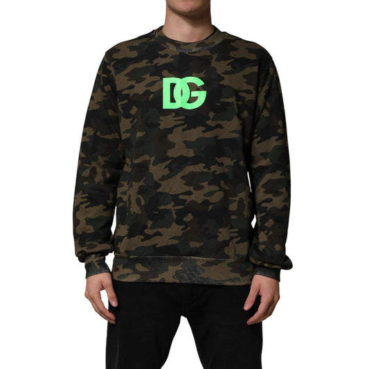 Dolce & Gabbana Multicolor Camouflage Men Sweatshirt Sweater