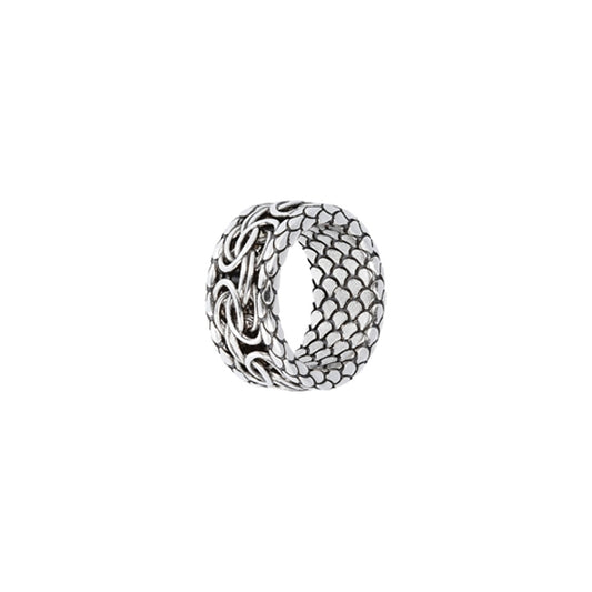 ALBERT M. JEWELS JEWELRY Mod. WSOX00396.S-28 silver ring with intricate pattern design