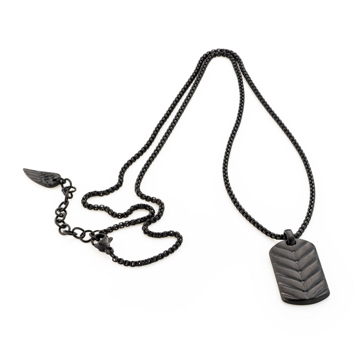 AN JEWELS JEWELRY Mod. AA.C256PBK black pendant necklace on white background