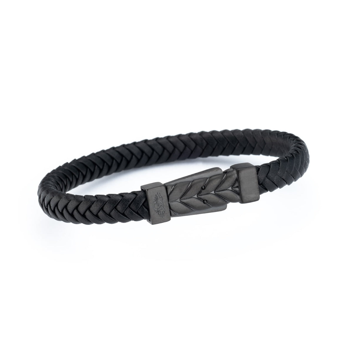 Alt Tag: AN JEWELS JEWELRY Mod. AA.P256LBKK.M stylish black braided bracelet