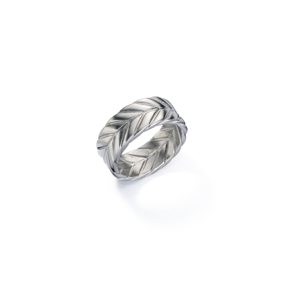 AN JEWELS JEWELRY Mod. AA.R256S-11 silver ring with textured design