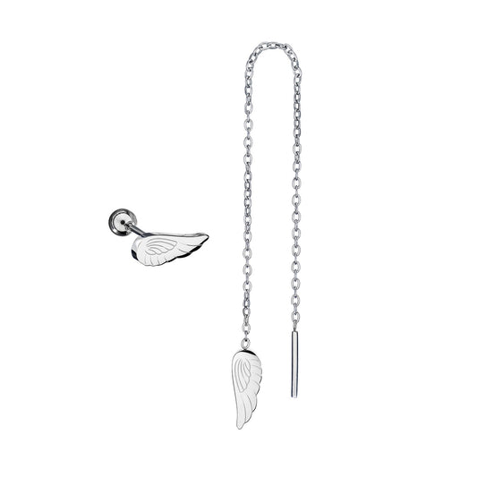 AN JEWELS JEWELRY Mod. AB.EP024 silver chain with wing charm design