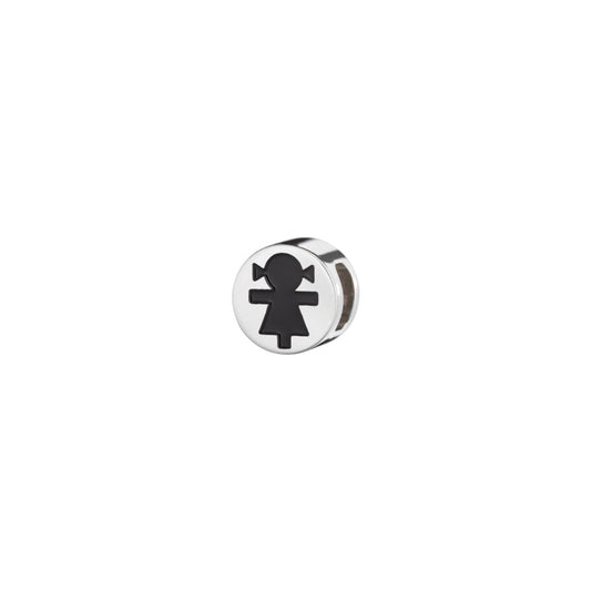AN JEWELS JEWELRY Mod. AL.DLIMGIRL charm with girl silhouette design in silver