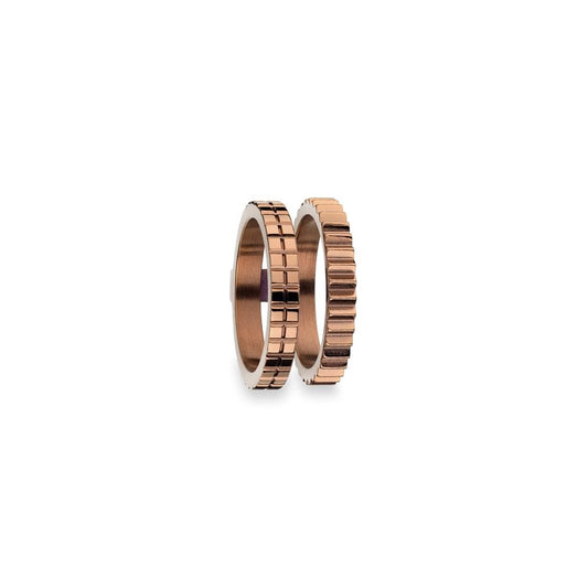 AN JEWELS JEWELRY Mod. AR.R2NS03SBR-9 rose gold rings on white background
