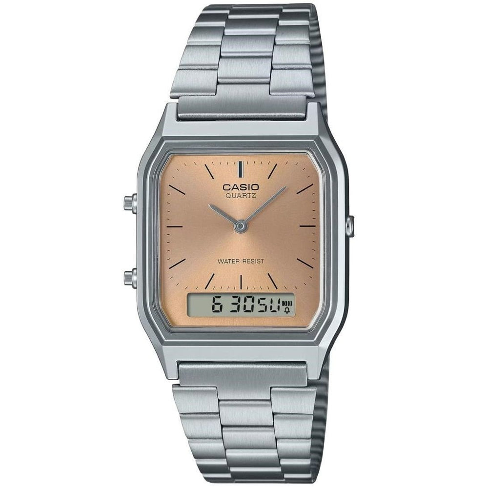 CASIO VINTAGE Mod. EDGY COLLECTION SUNRAY DIAL - PINK COPPER AQ-230A-4AMQYES