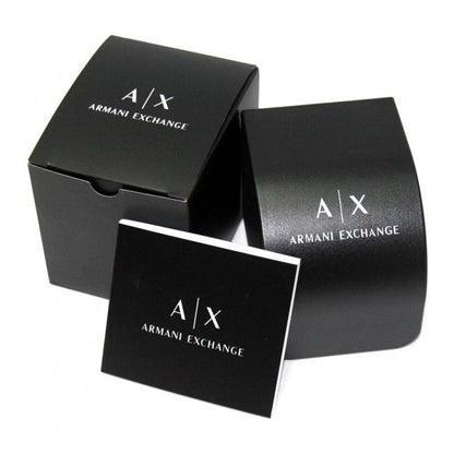 Official packaging for ARMANI EXCHANGE Mod. AX1874 wristwatch, featuring branded box and manual, suitable for men's quartz watches.