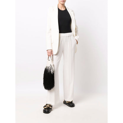 Alberto Biani White Cady Elasticated Trousers