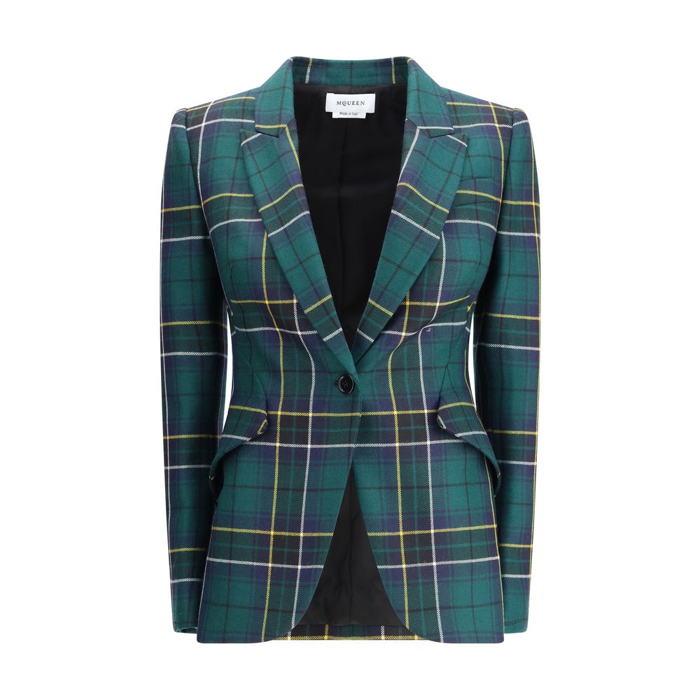 Alexander McQueen Green Wool Blazer