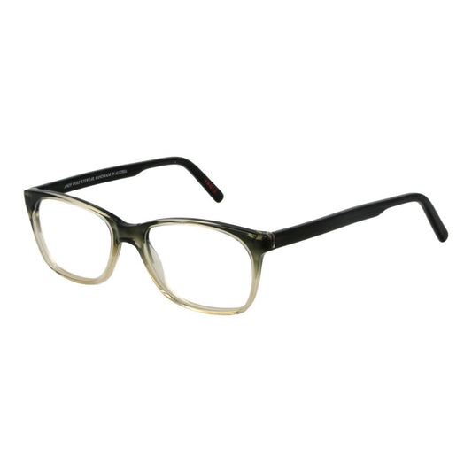 Andy Wolf Green Acetate Glasses (Frames), full-rim rectangle style featuring green acetate frame and plastic demo lenses, unisex design