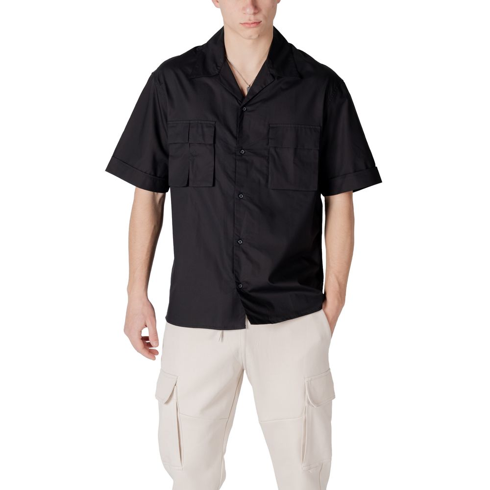 Antony Morato Black Lyocell Shortsleeve Shirt