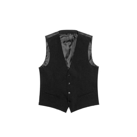 Antony Morato Black Polyester Waistcoat