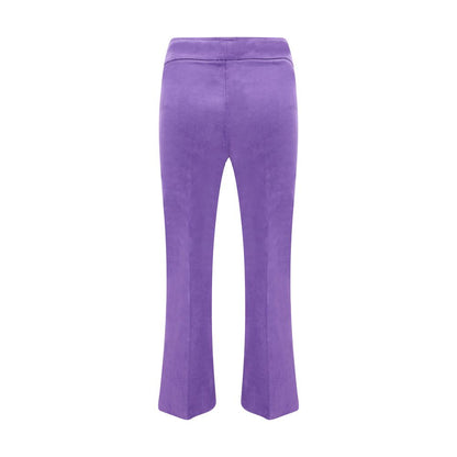 Avenue Montaigne Purple Cotton Casual Pants