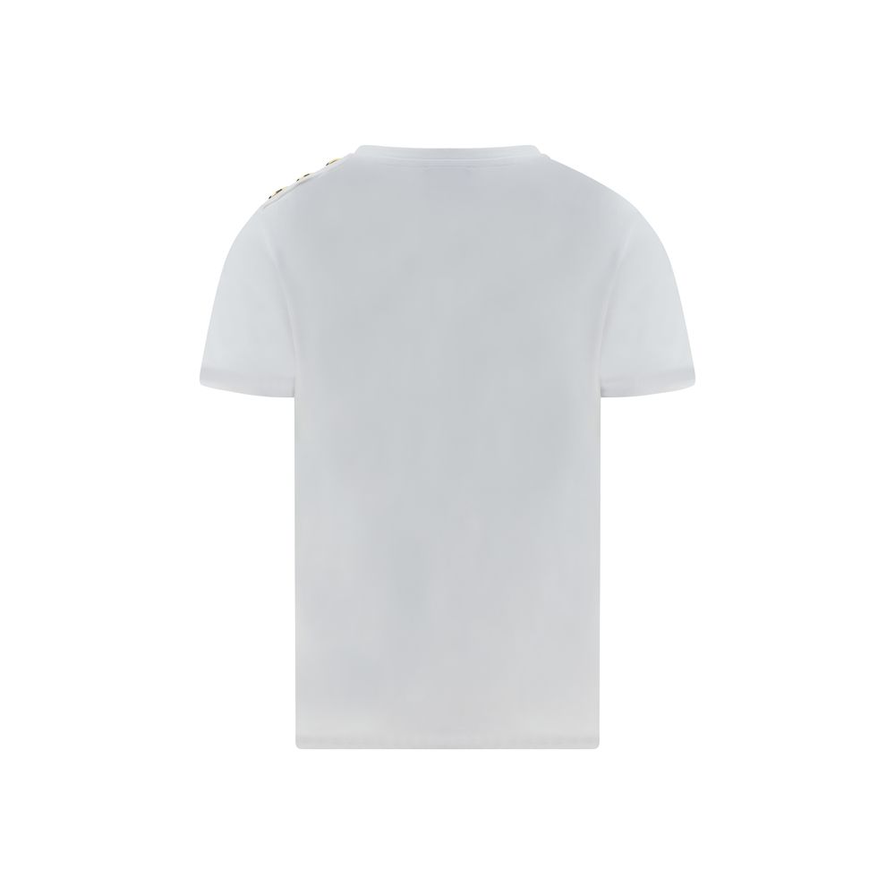 Balmain White Cotton T-Shirt