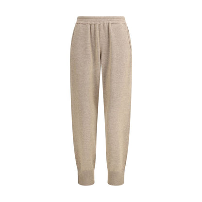 Brunello Cucinelli Beige Cashmere Pants with elastic waistband and side pockets for comfort and sophistication.