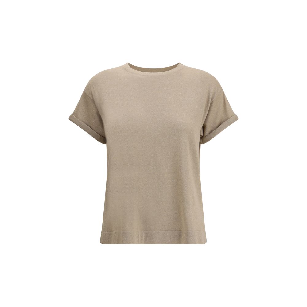 Brunello Cucinelli Beige Nylon T-Shirt