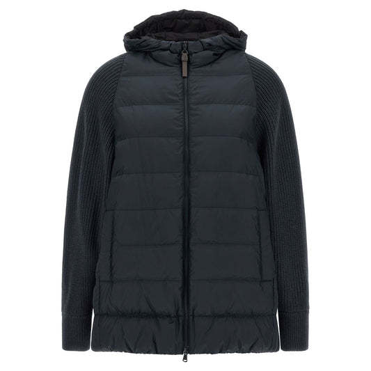 Brunello Cucinelli Blue Polyester Full-Length Jacket