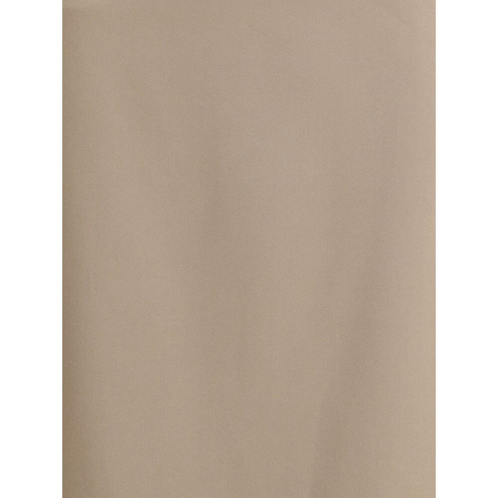 Brunello Cucinelli Gray Acetate Midi Skirt with back slit laying flat.