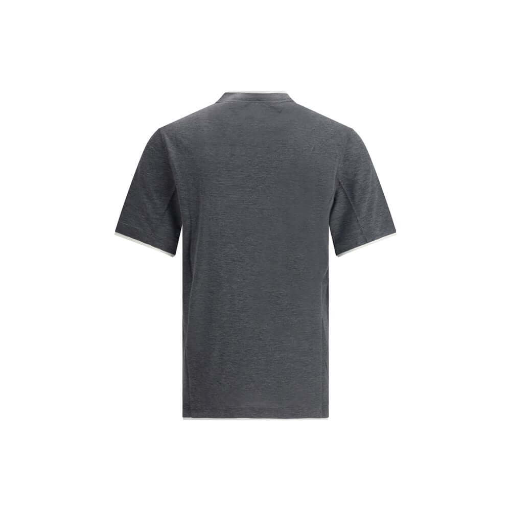 Brunello Cucinelli Gray Cotton T-Shirt
