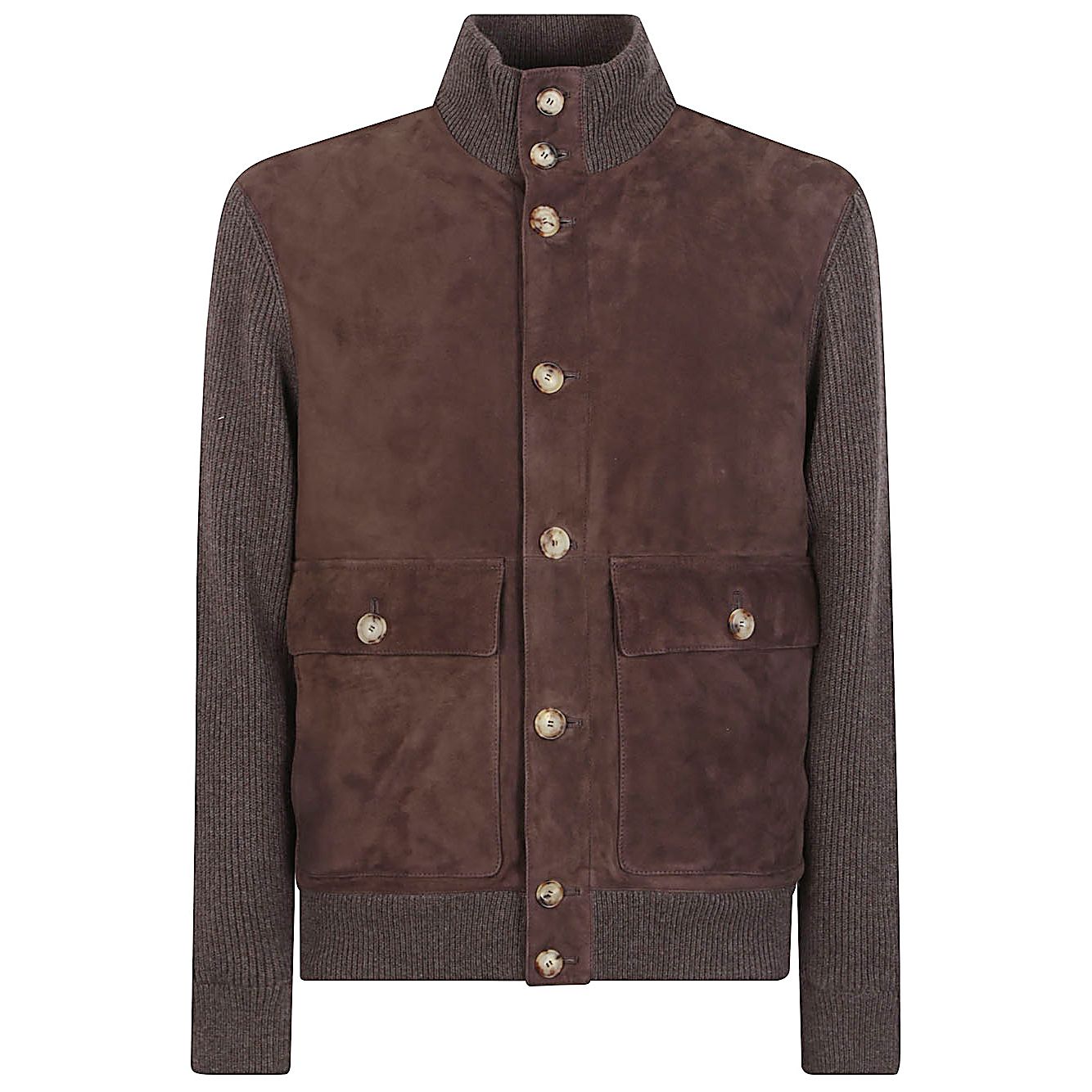 Brunello Cucinelli Suede and cashmere blouson jacket