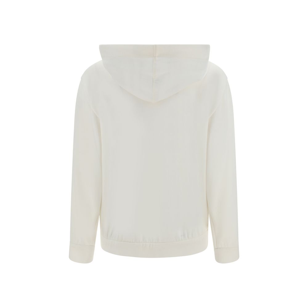 Brunello Cucinelli White Silk Sweatshirt