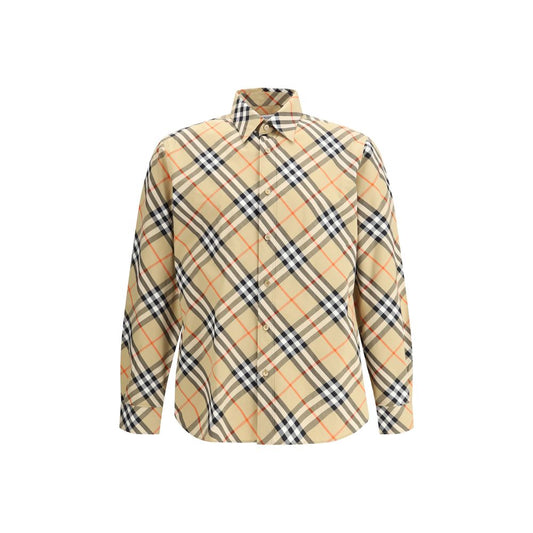 Burberry Beige Cotton Pattern Shirt