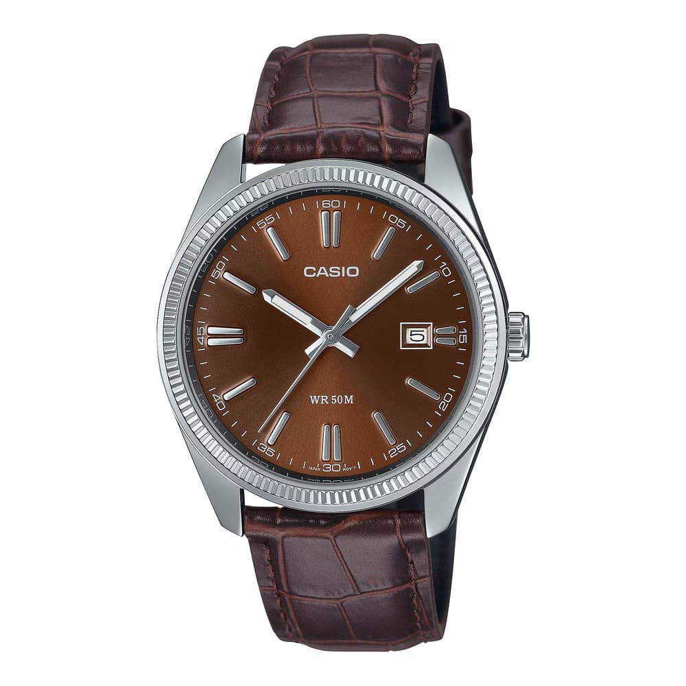 CASIO COLLECTION Mod. DATE. LEATHER - BRONZE