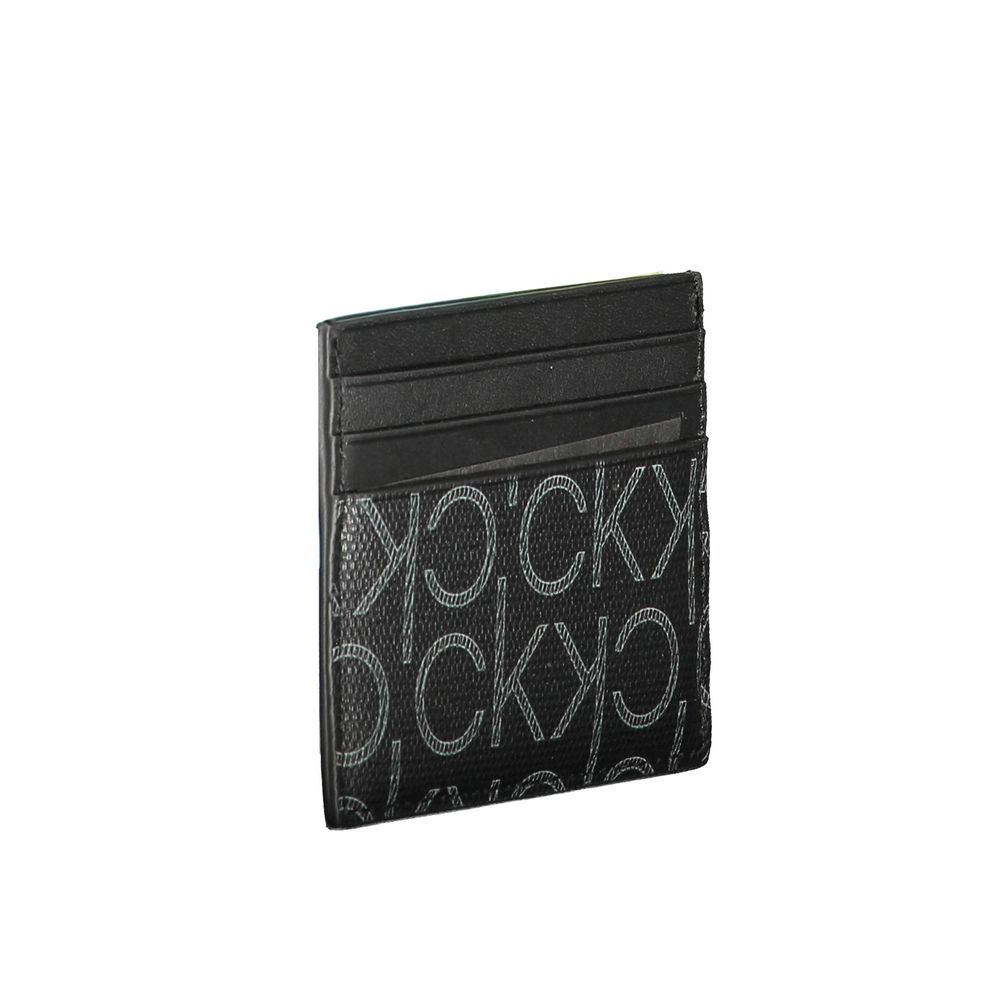 Calvin Klein Black Polyethylene Mens Wallet with sleek design and iconic logo for modern accessory elegance.