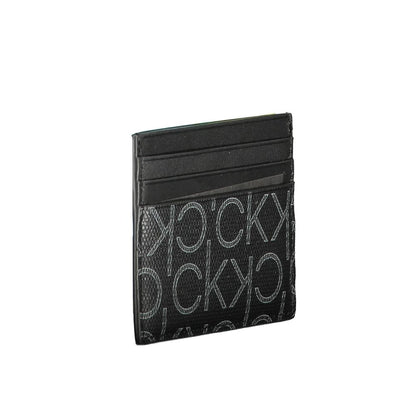 Calvin Klein Black Polyethylene Mens Wallet with sleek design and iconic logo for modern accessory elegance.