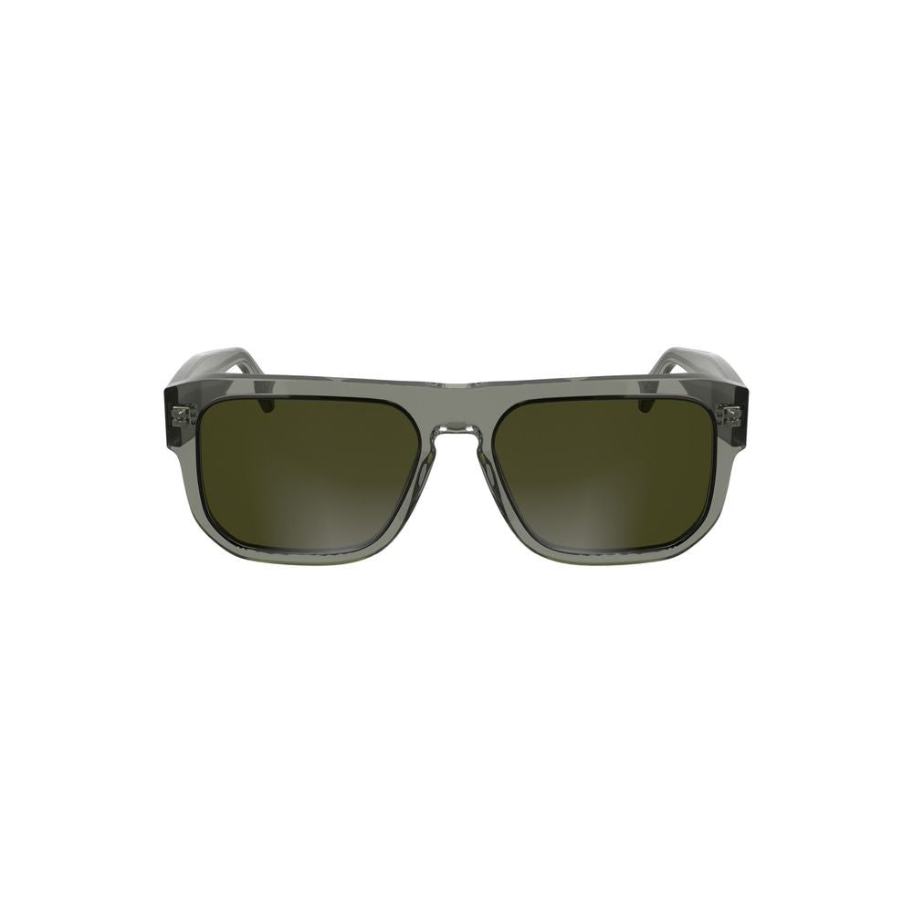Calvin Klein Gray Acetate Men Sunglass with bold square shape and smoke lenses