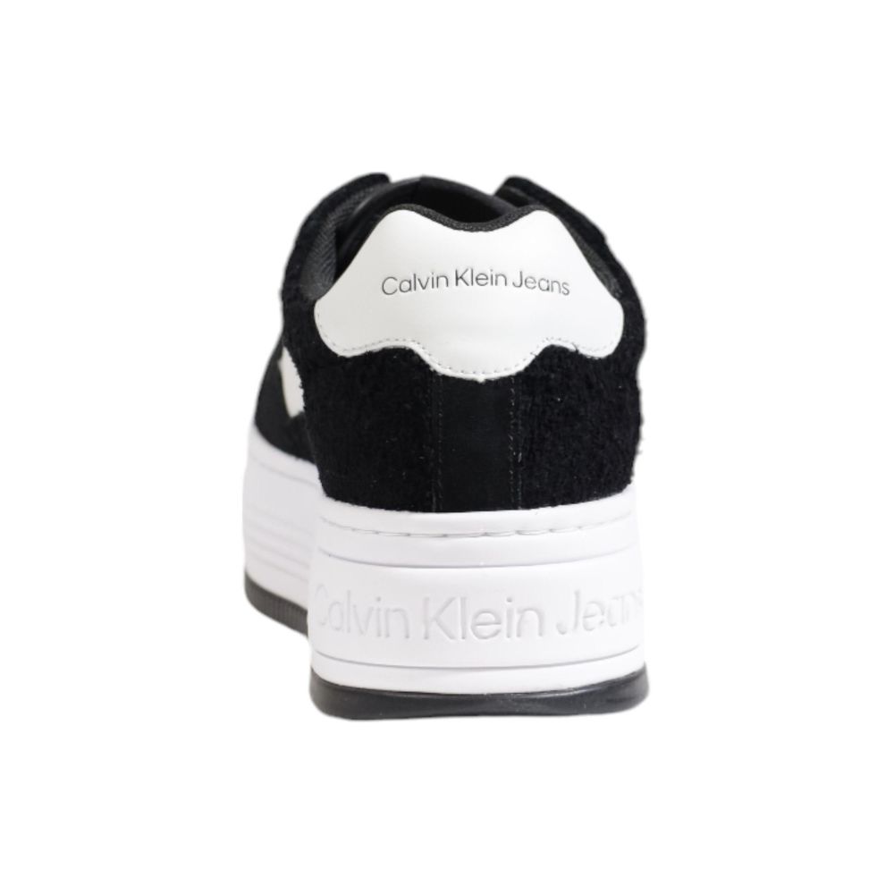 Calvin Klein Jeans Black Leather Platform Sneakers