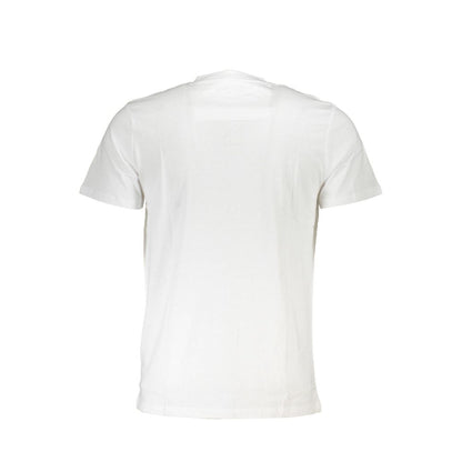 Back view of Cavalli Class Brown Cotton Men T-Shirt highlighting the quality cotton fabric.